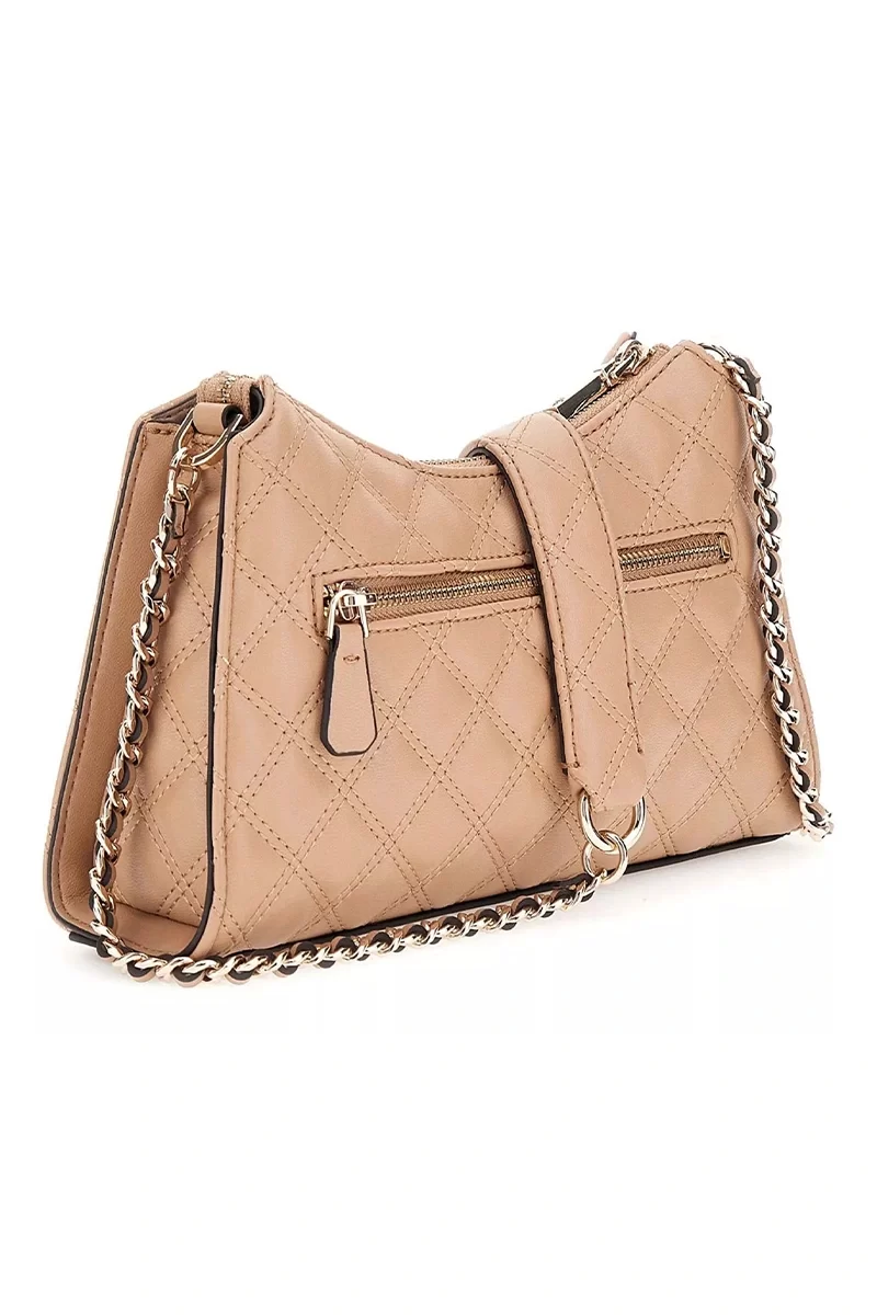 Guess Kadın Bej Giully Üstten Fermuarlı Omuz Çantası
