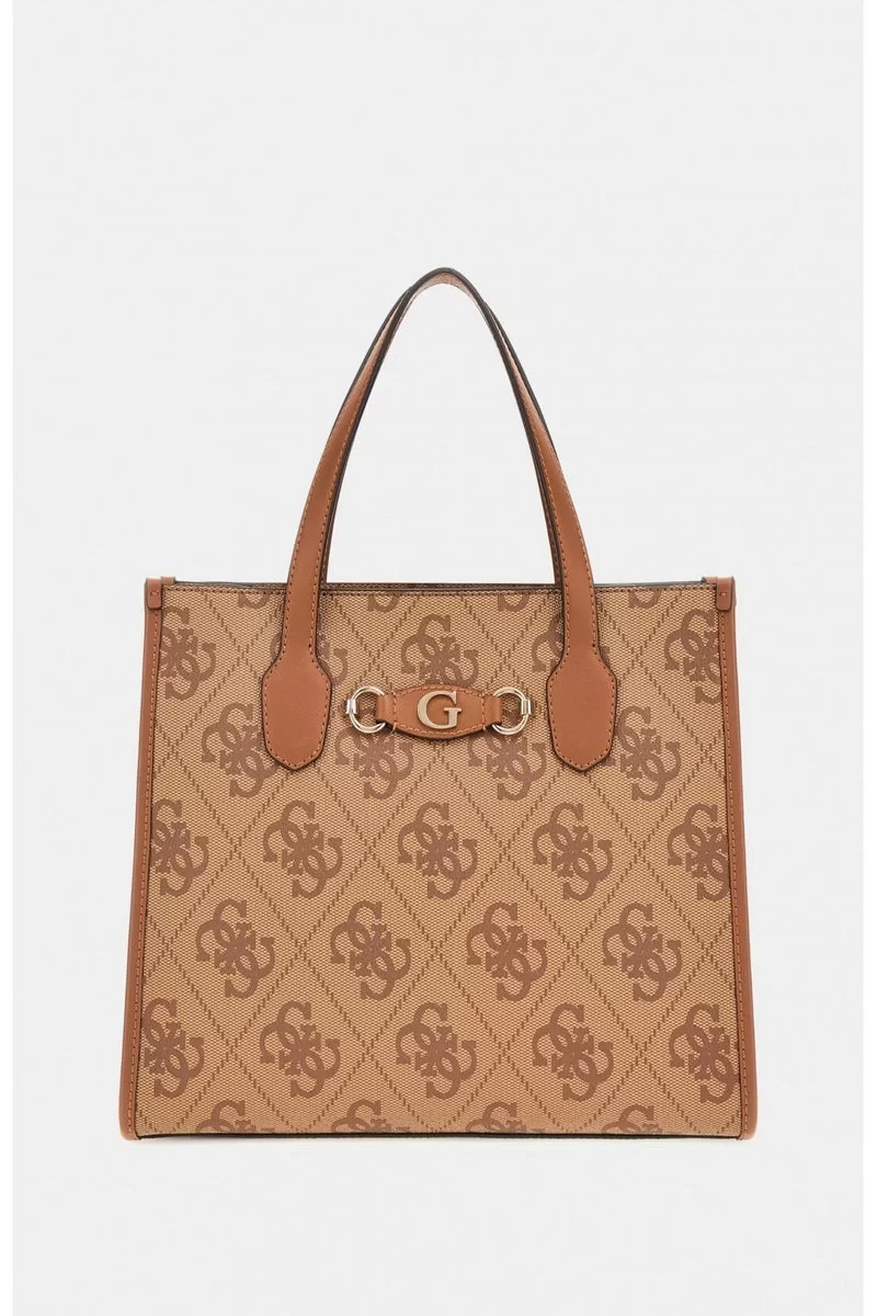 Guess Izzy 2 Comp Tote Kadın Kahverengi El Çantası HWOS8654220-LTL