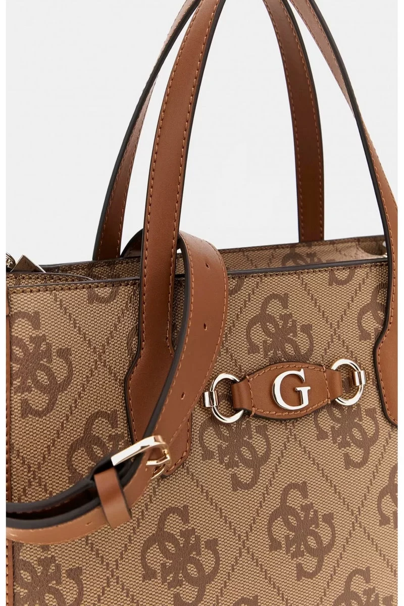 Guess Izzy 2 Comp Tote Kadın Kahverengi El Çantası HWOS8654220-LTL