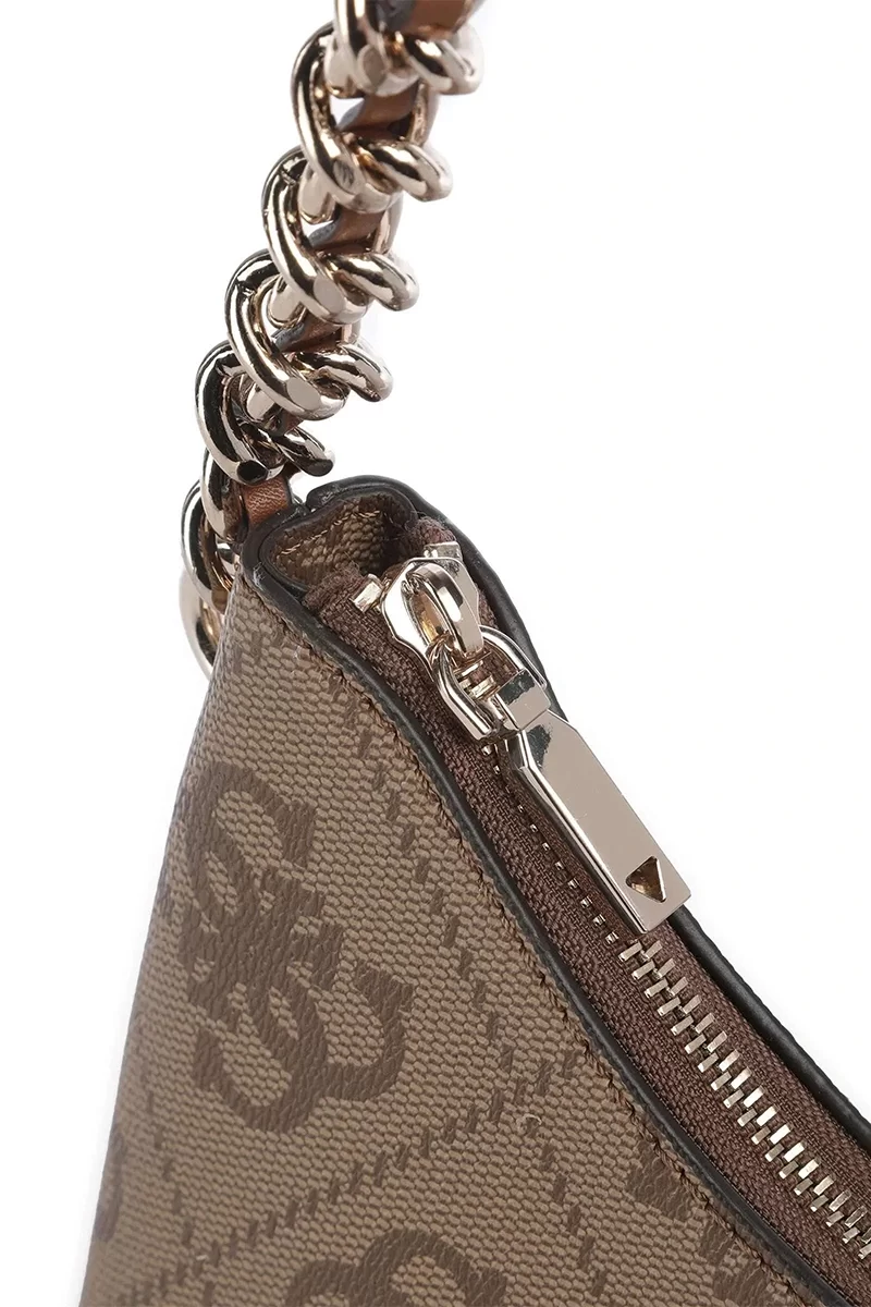 Guess Izzy Top Zıp Shoulder Bag Kadın Kahverengi Omuz Çantası HWOS8654010-LTL