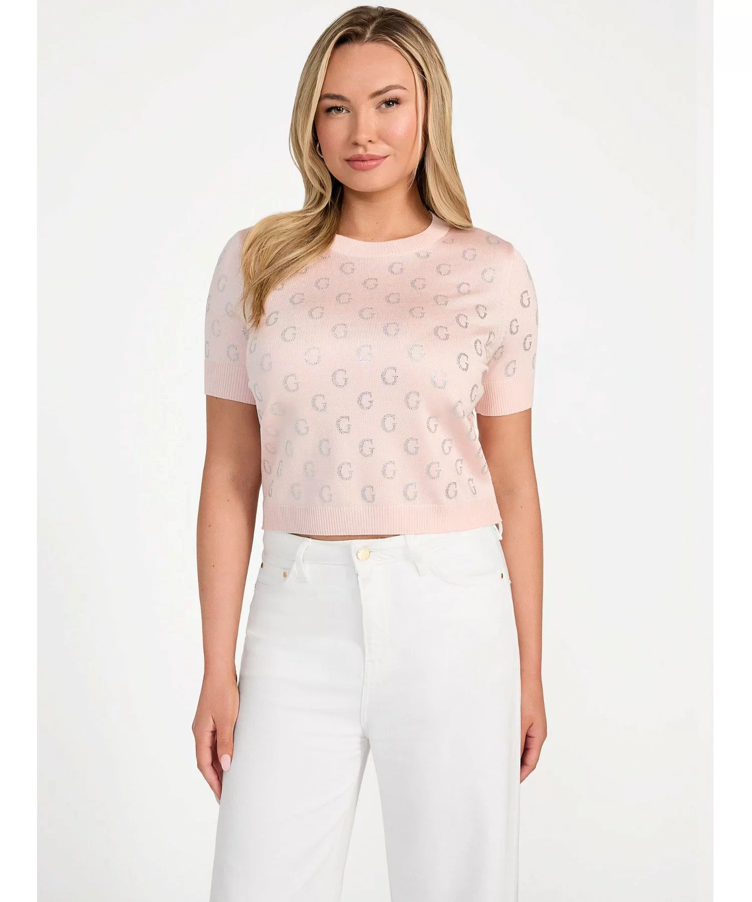 Guess Jasmıne G Cn Ss Boxy Swtr Kadın Pembe Kazak W5GR05Z3D60-A60W