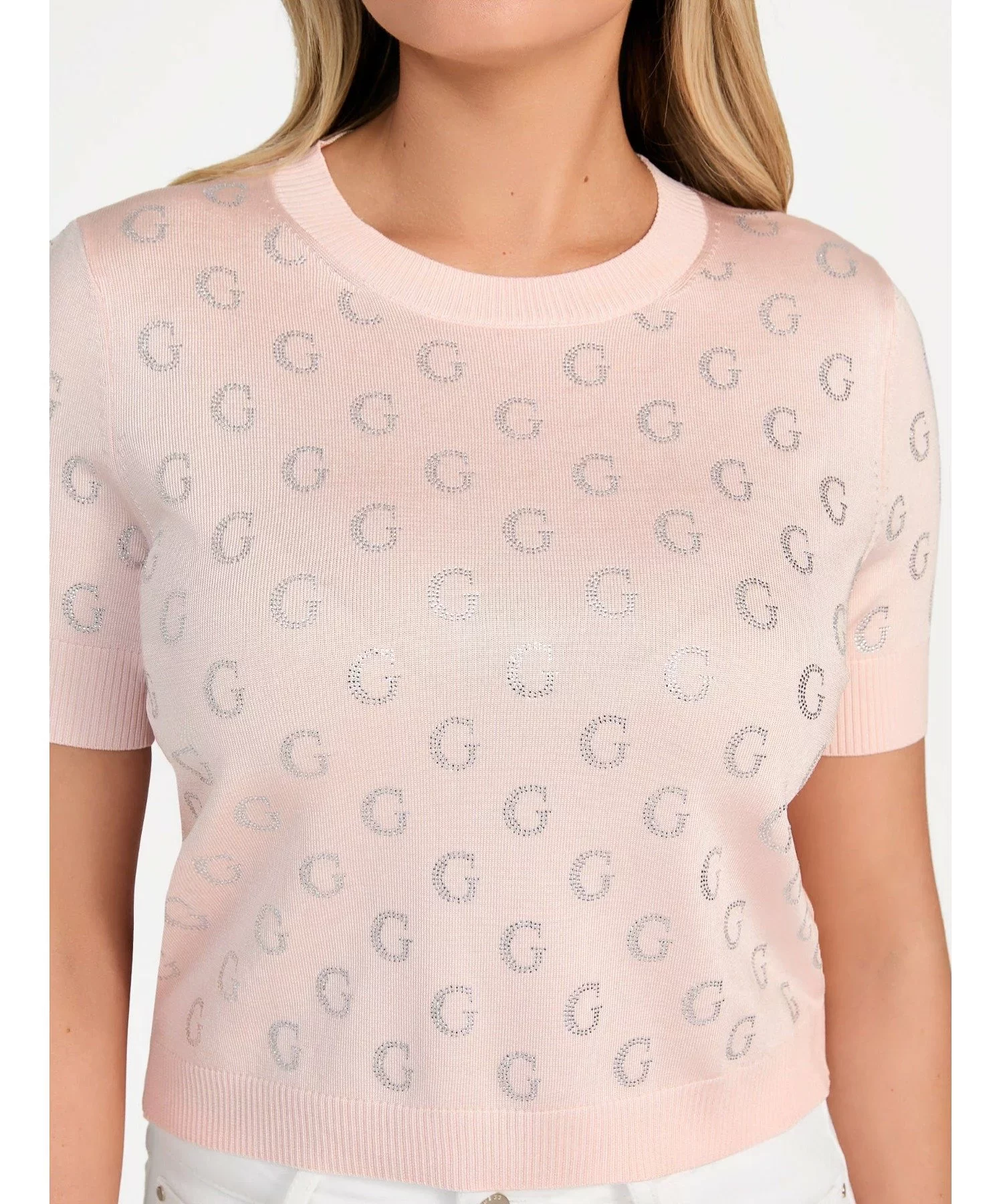 Guess Jasmıne G Cn Ss Boxy Swtr Kadın Pembe Kazak W5GR05Z3D60-A60W