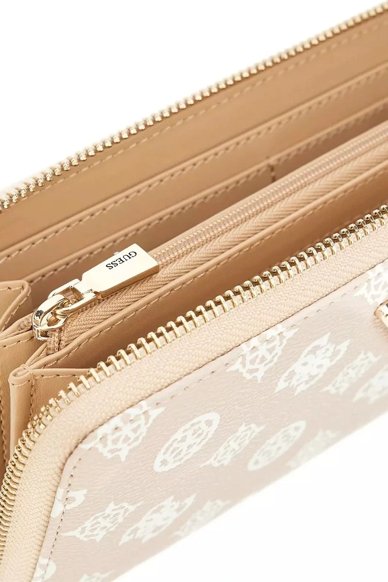 Guess Laurel Slg Large Zıp Around Kadın Bej Cüzdan SWPG8500146-SDL