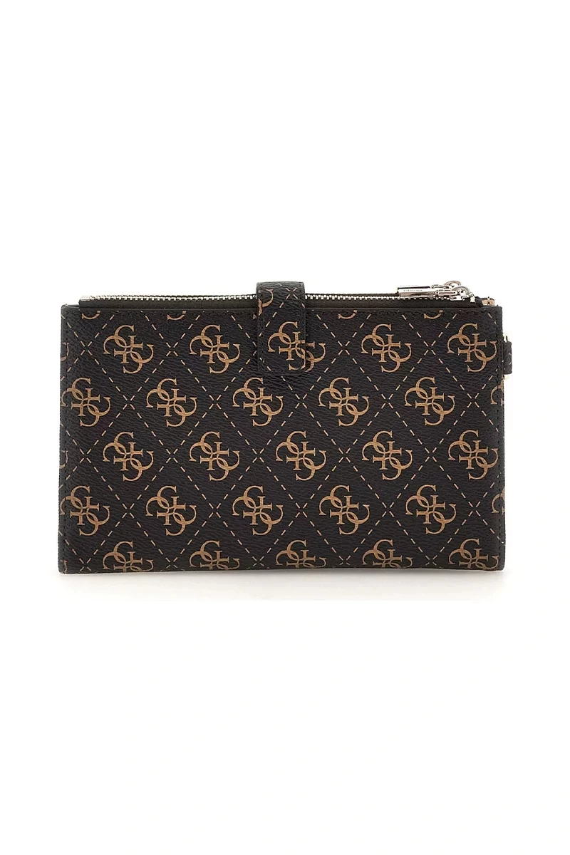 Guess Laurel Slg Dbl Zıp Organızer Kadın Kahverengi Cüzdan SWQE8500157-BNL