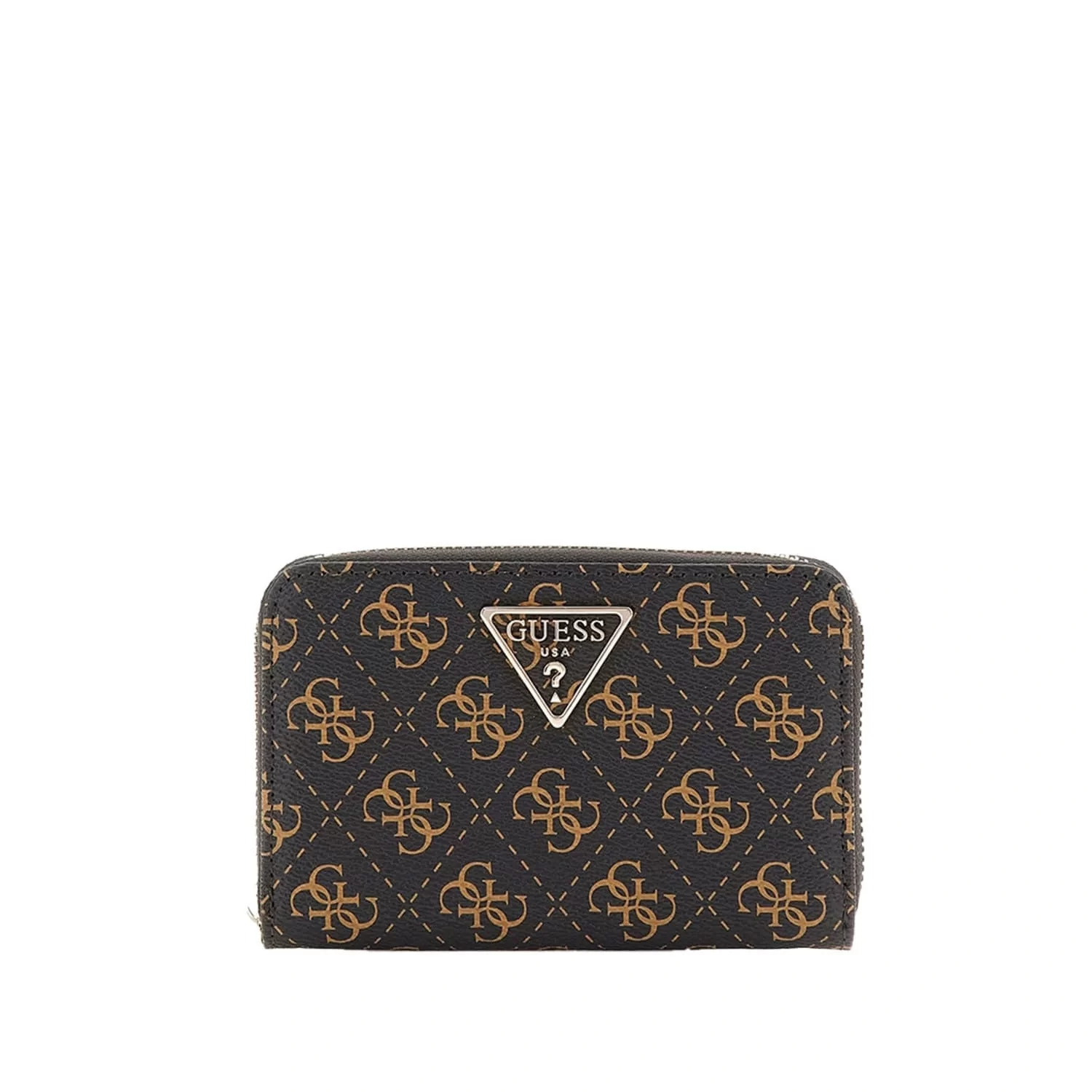 Guess Laurel Slg Medıum Dbl Zıp Kadın Kahverengi Cüzdan SWQE8500164-BNL