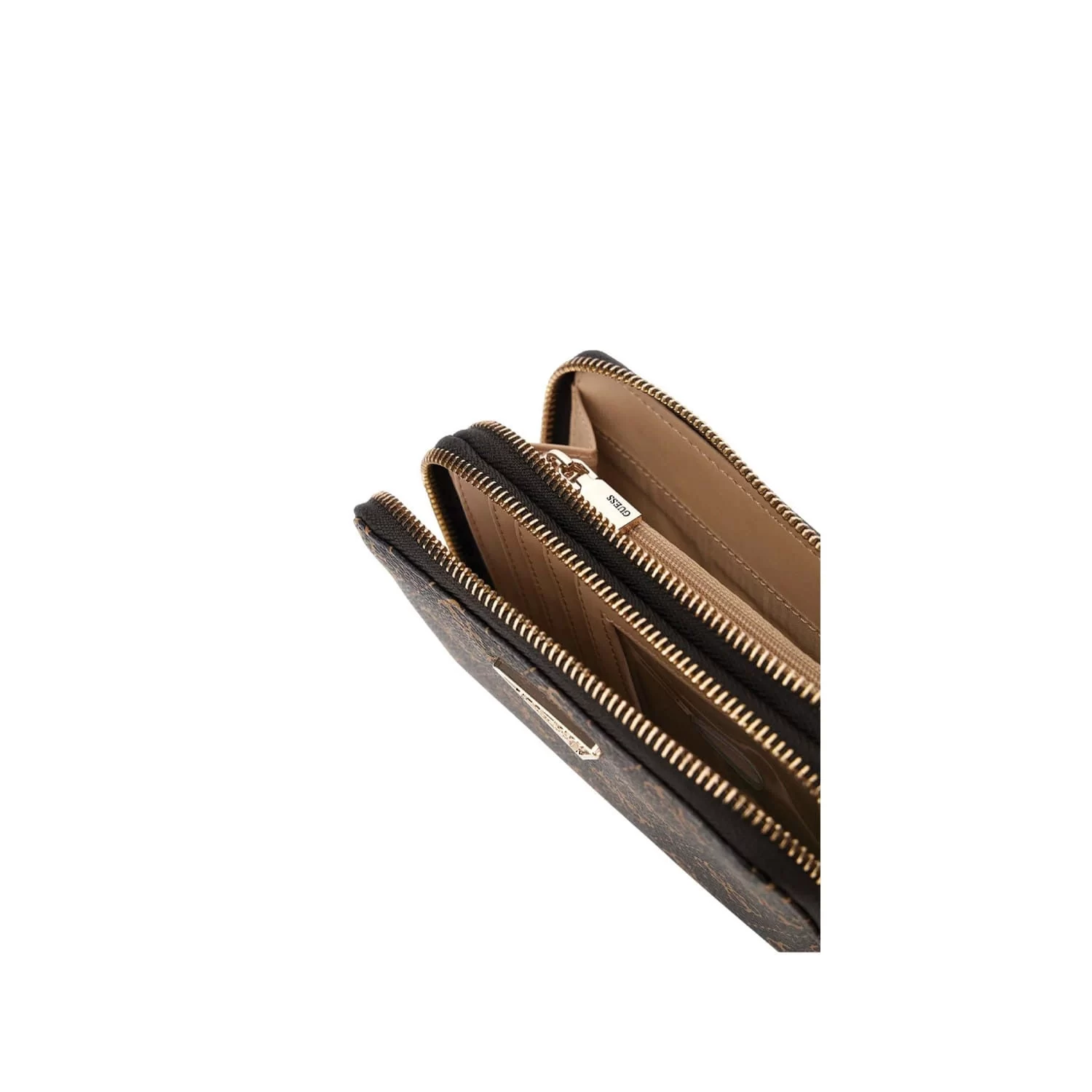 Guess Laurel Slg Medıum Dbl Zıp Kadın Kahverengi Cüzdan SWQE8500164-BNL