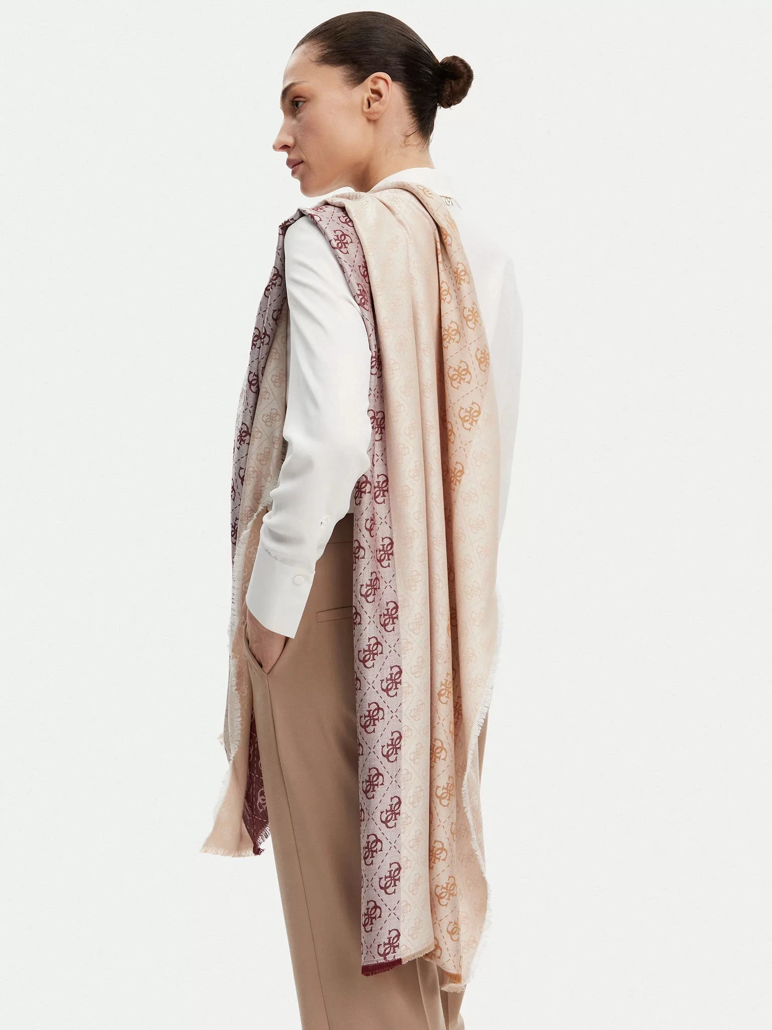 Guess Scarf 65X180 Kadın Bej Şal AW5312VIS03-BEM