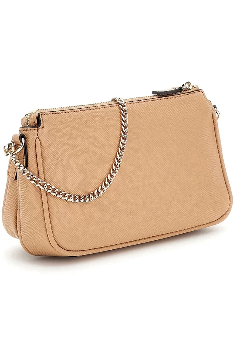 Guess Noelle Dbl Pouch Crossbody Kadın Bej Mini Çanta HWZG7879710-BEI
