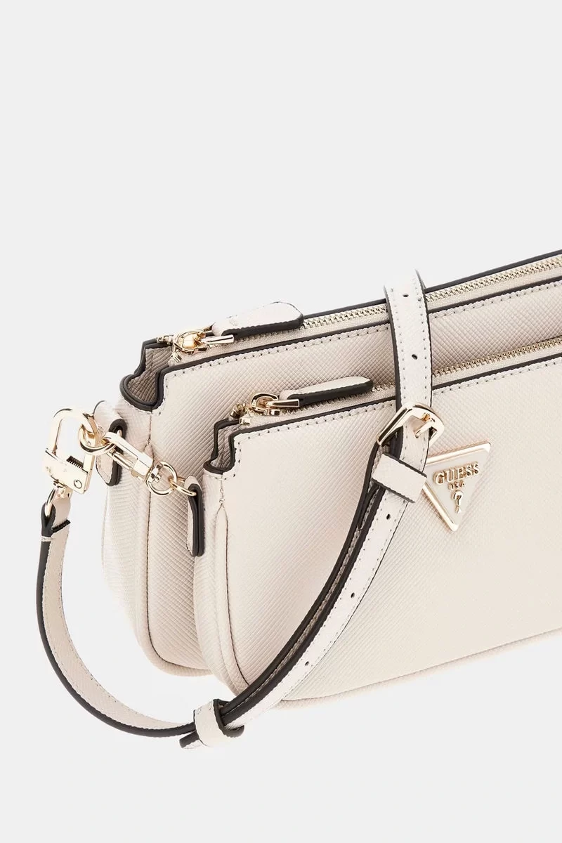 Guess Kadın Ekru Noelle Saffiano Mini Çapraz Çanta