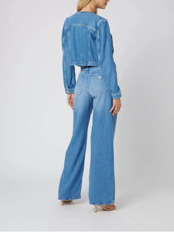 Guess Wıde Leg Braıded Kadın Mavi Jeans W5GA1XD5B94-F0RM