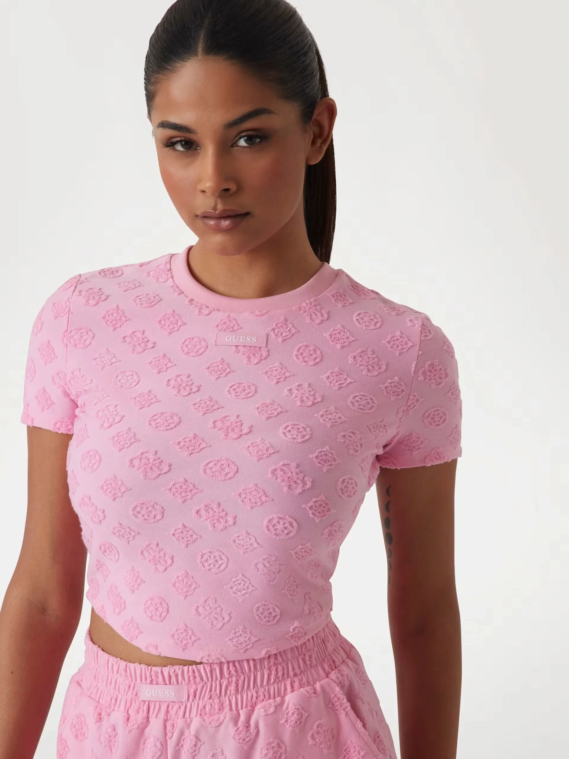 Guess Kadın  Peony Jakarlı Triko Bluz