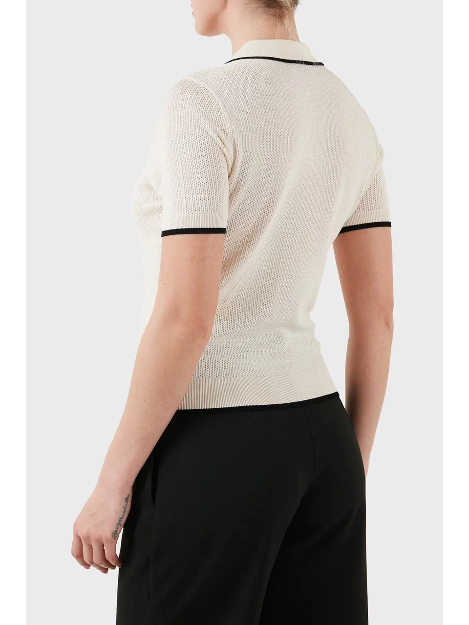 Guess Polo Sweater Kadın Beyaz T-Shirt V5GP00Z3D60-G1O6