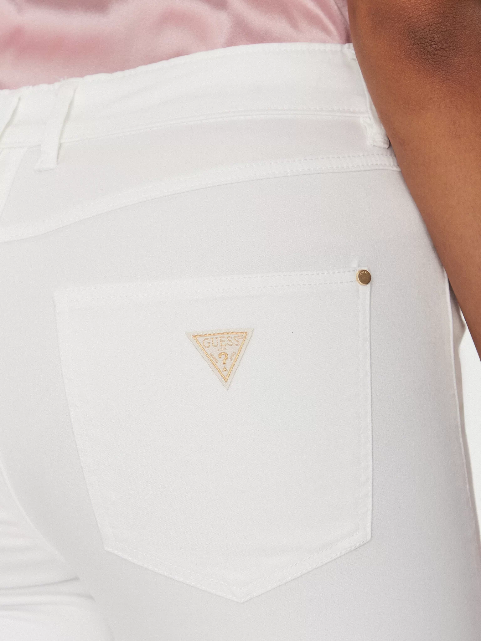 Guess 1981 Caprı Kadın Beyaz Pantolon W5GA91W93CM-G011