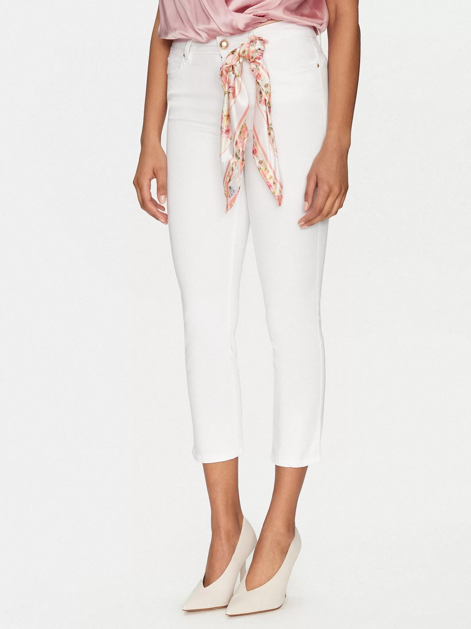 Guess 1981 Caprı Kadın Beyaz Pantolon W5GA91W93CM-G011