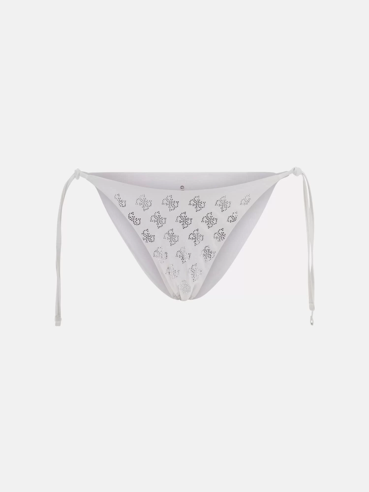 Guess Kadın Beyaz 4G Logolu İpli Bikini Altı