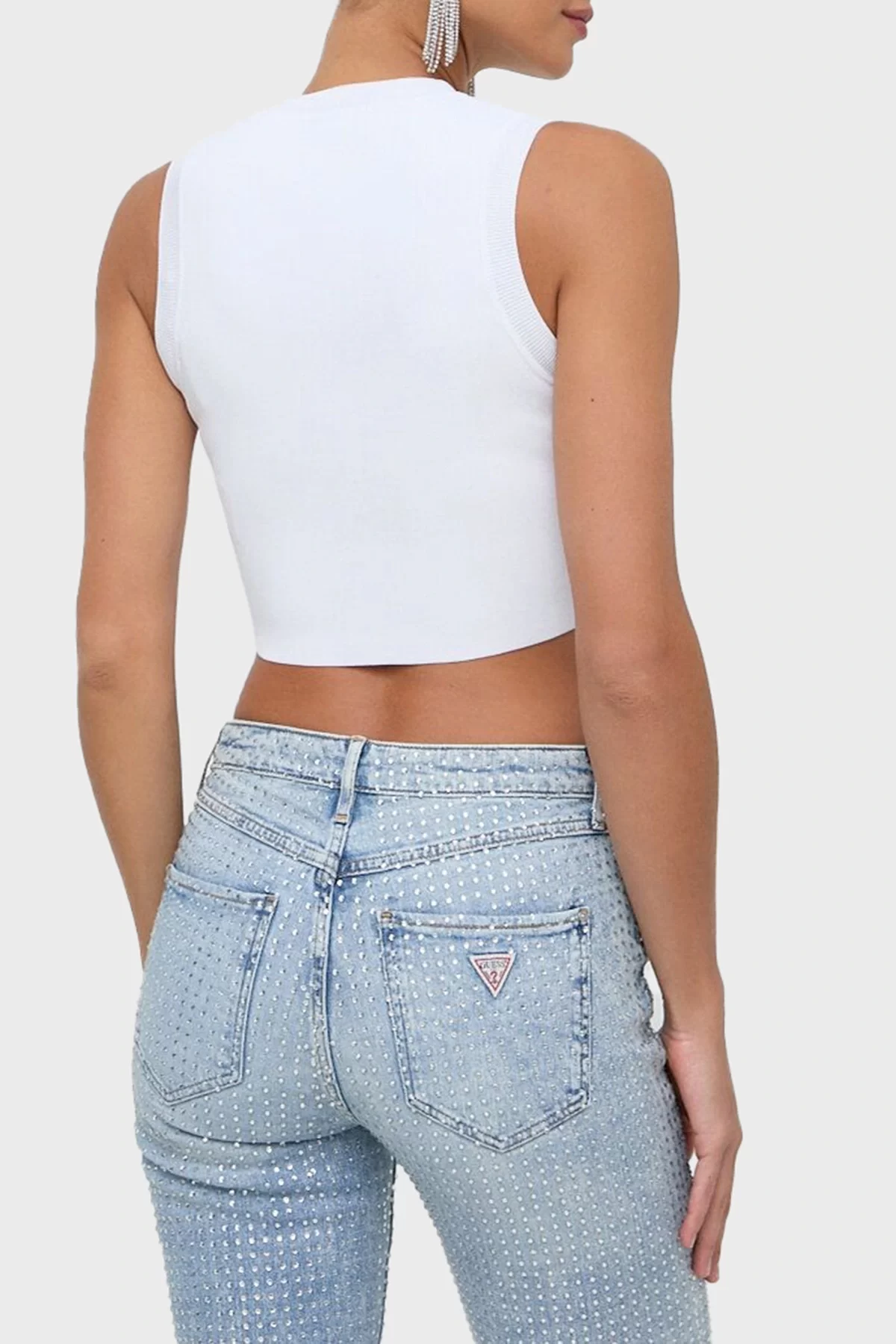 Guess Alexıa Tank Top Kadın Beyaz Atlet W4GZ34Z3F40-G011