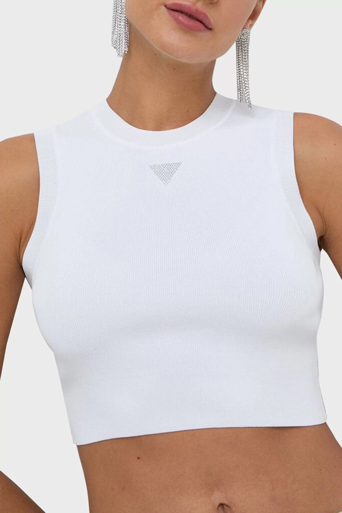 Guess Alexıa Tank Top Kadın Beyaz Atlet W4GZ34Z3F40-G011