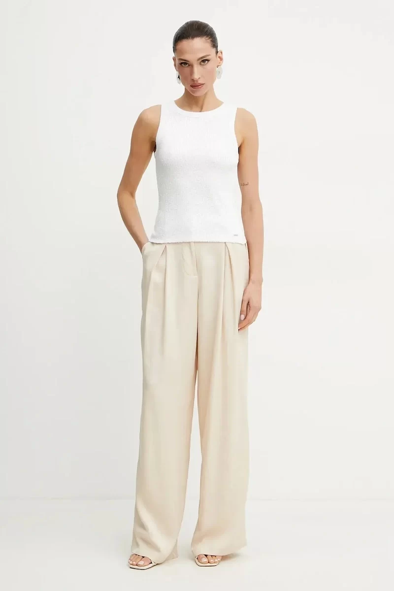 Guess Alexıa Sequıns Tank Top Kadın Beyaz Atlet W5GP06KCS10-G011