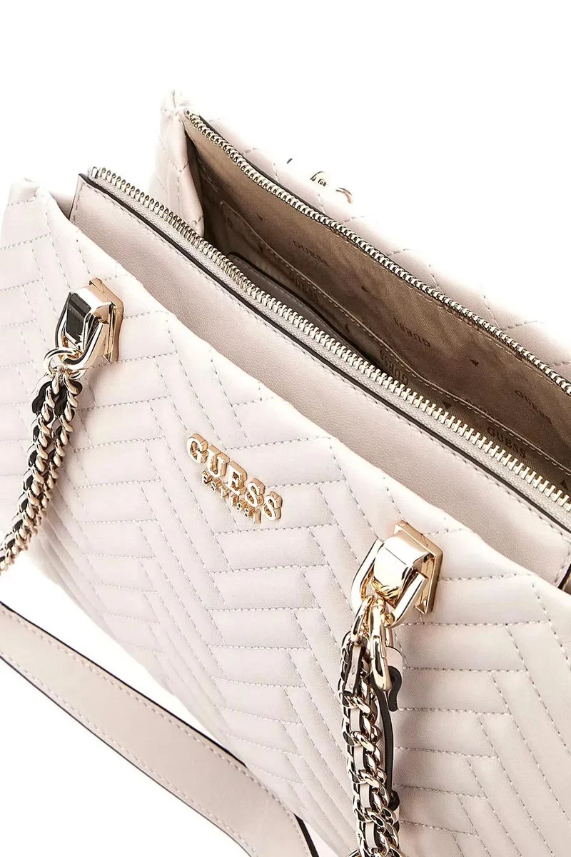 Guess Annıng Shoulder Satchel Kadın Krem Omuz Çantası HWQG9508090-STO