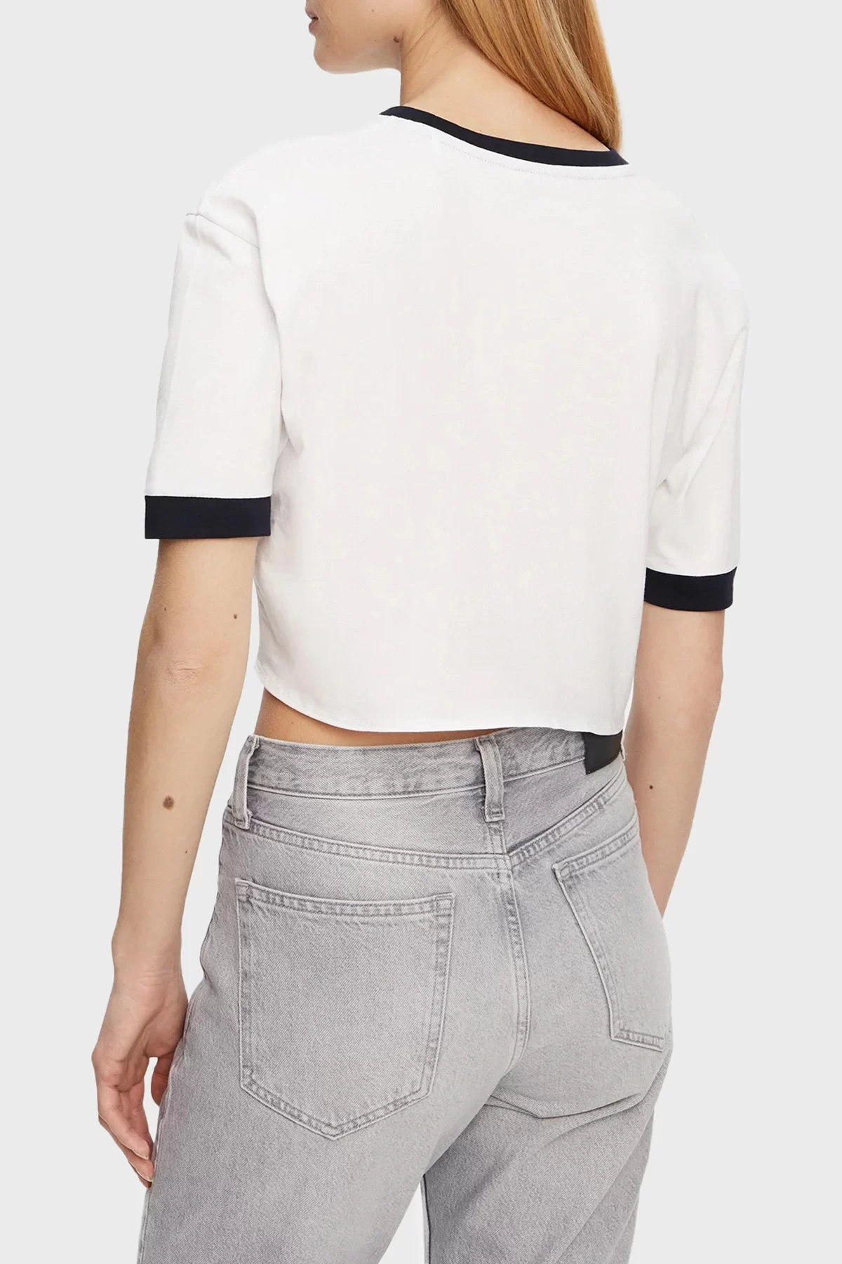 Guess Knot T-Shırt Kadın Beyaz Crop V5GI05I3Z14-G011