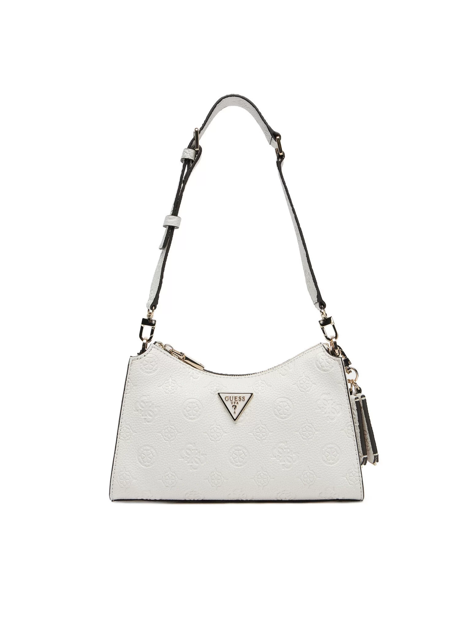 Guess Cresıdıa Top Zıp Shoulder Bag Kadın Beyaz Omuz Çantası HWPG9349180-OFF