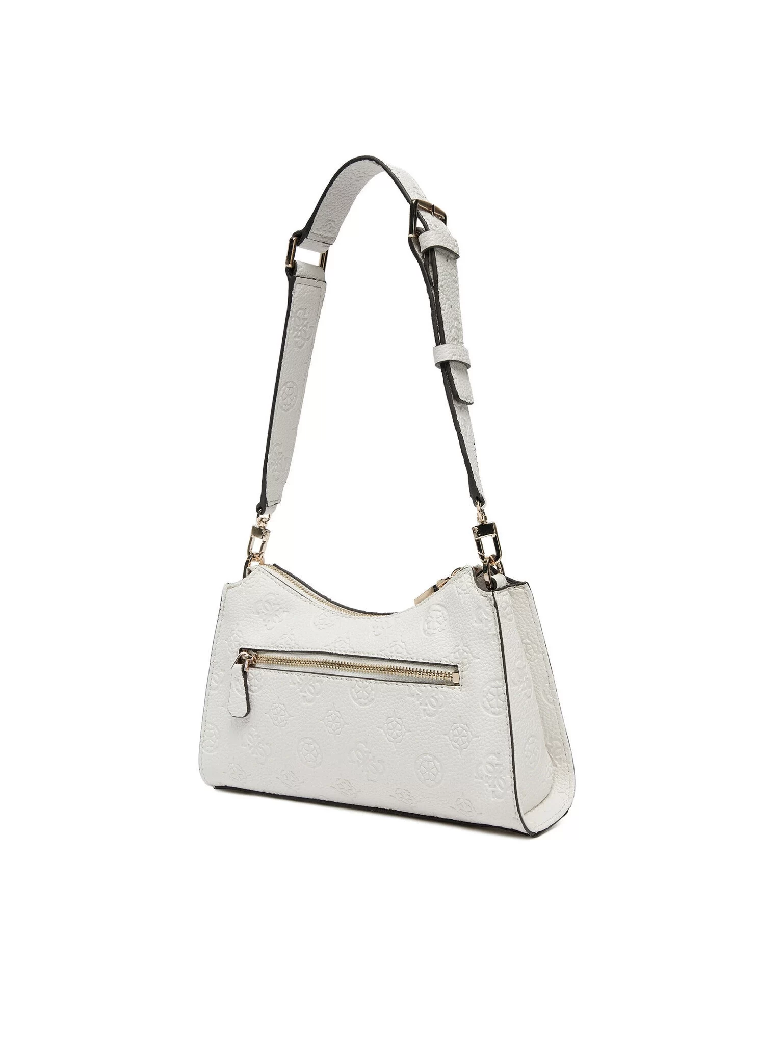 Guess Cresıdıa Top Zıp Shoulder Bag Kadın Beyaz Omuz Çantası HWPG9349180-OFF