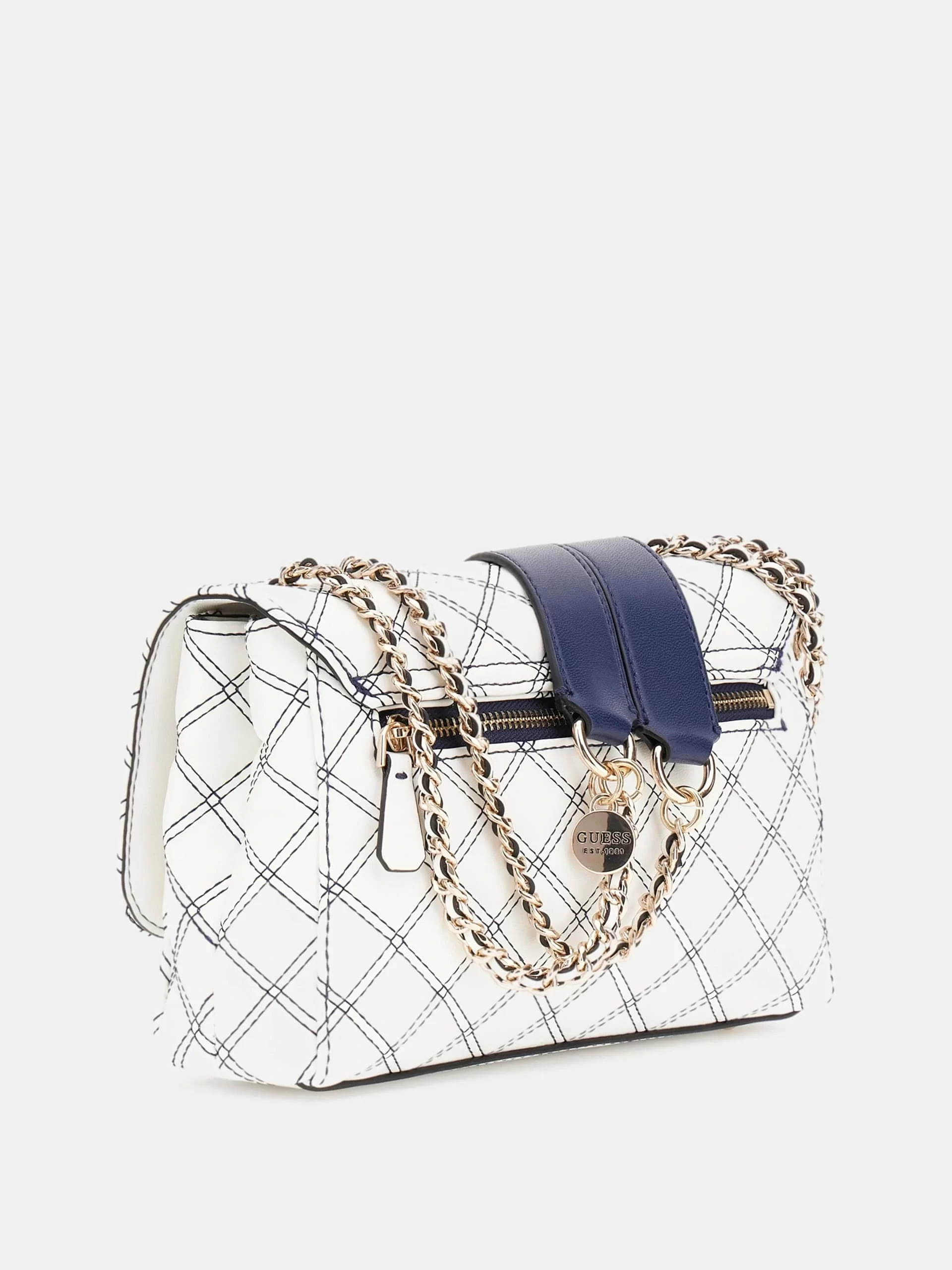 Guess Kadın Beyaz Cruise Vibe Dönüştürülebilir Flap Crossbod