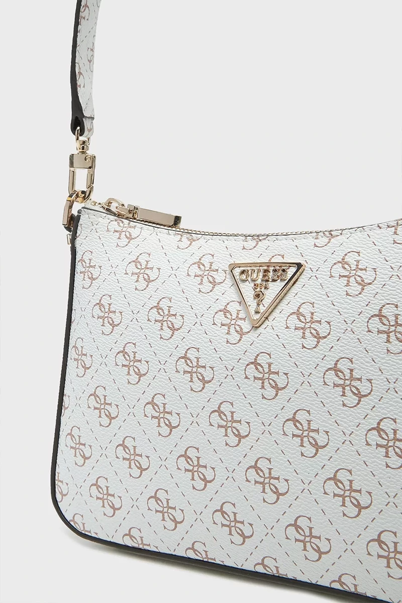 Guess Eco Erıca Top Zıp Shoulder Bag Kadın Krem Omuz Çantası HWEQG951018-CRG
