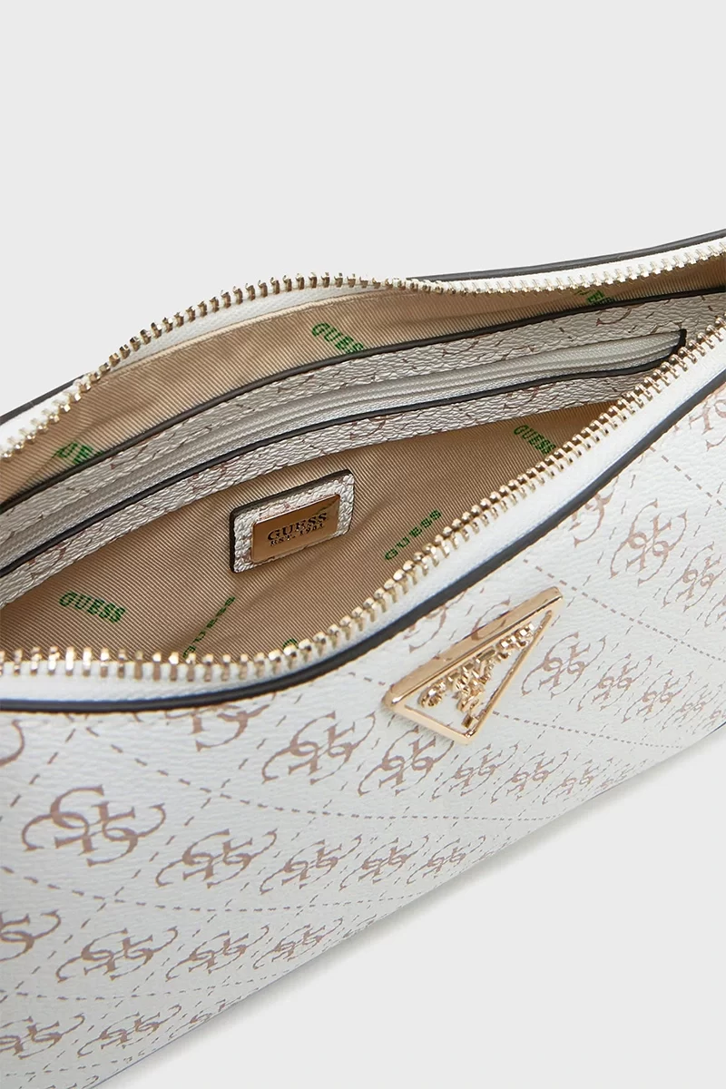Guess Eco Erıca Top Zıp Shoulder Bag Kadın Krem Omuz Çantası HWEQG951018-CRG