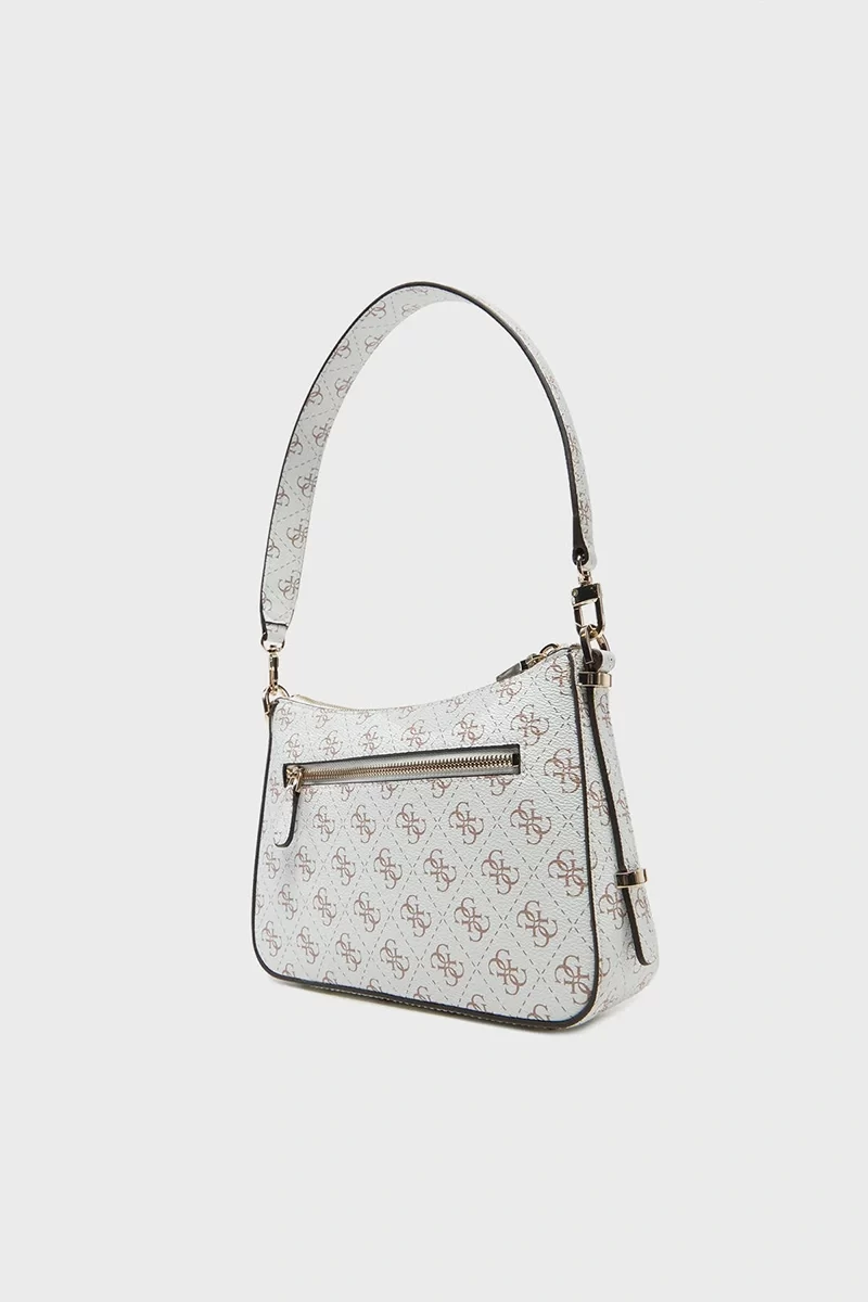 Guess Eco Erıca Top Zıp Shoulder Bag Kadın Krem Omuz Çantası HWEQG951018-CRG