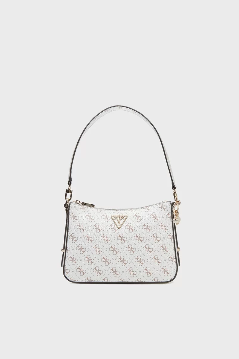 Guess Eco Erıca Top Zıp Shoulder Bag Kadın Krem Omuz Çantası HWEQG951018-CRG