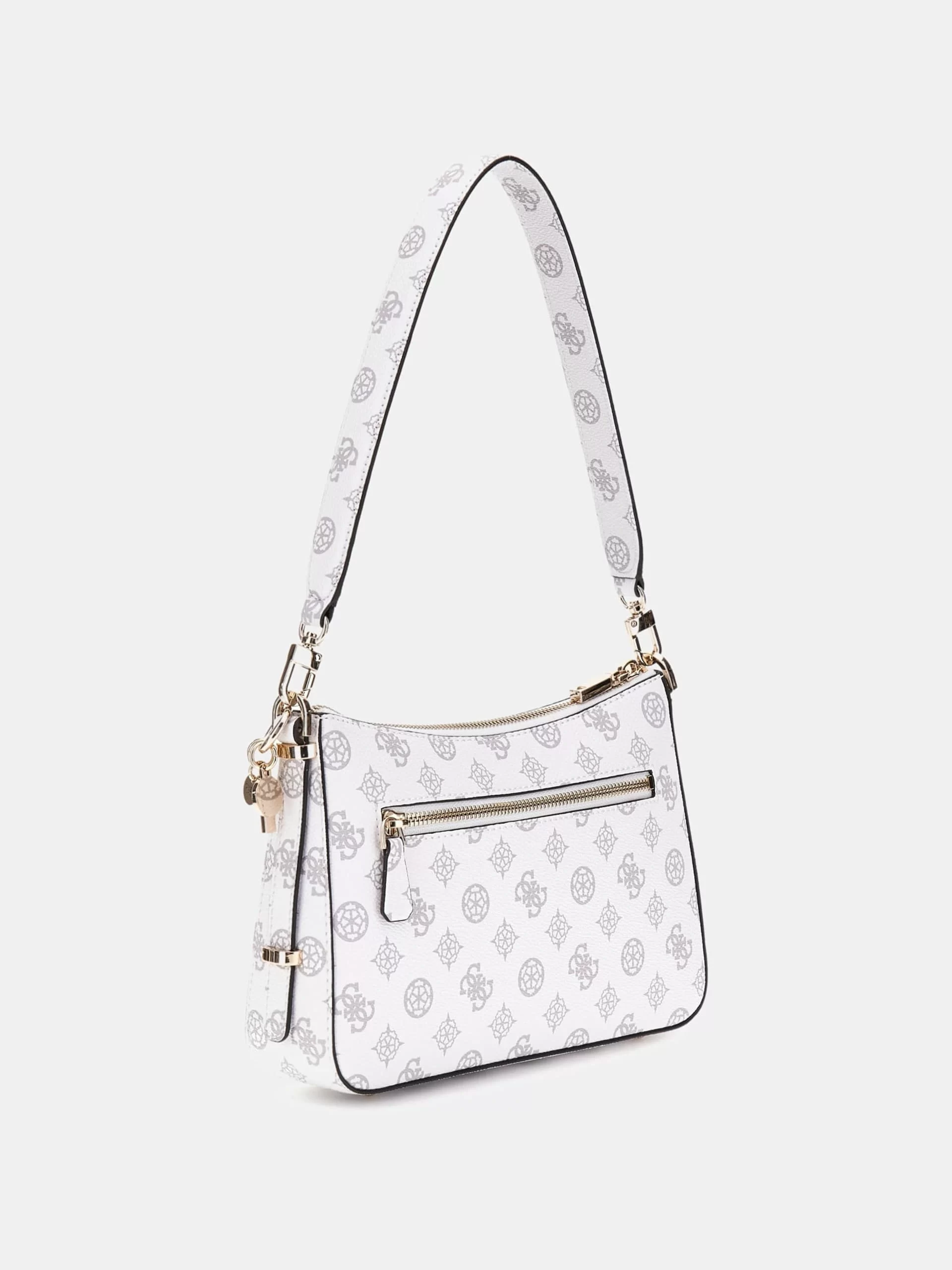 Guess Eco Erıca Top Zıp Shoulder Bag Kadın Beyaz Omuz Çantası HWEPG951018-WLO