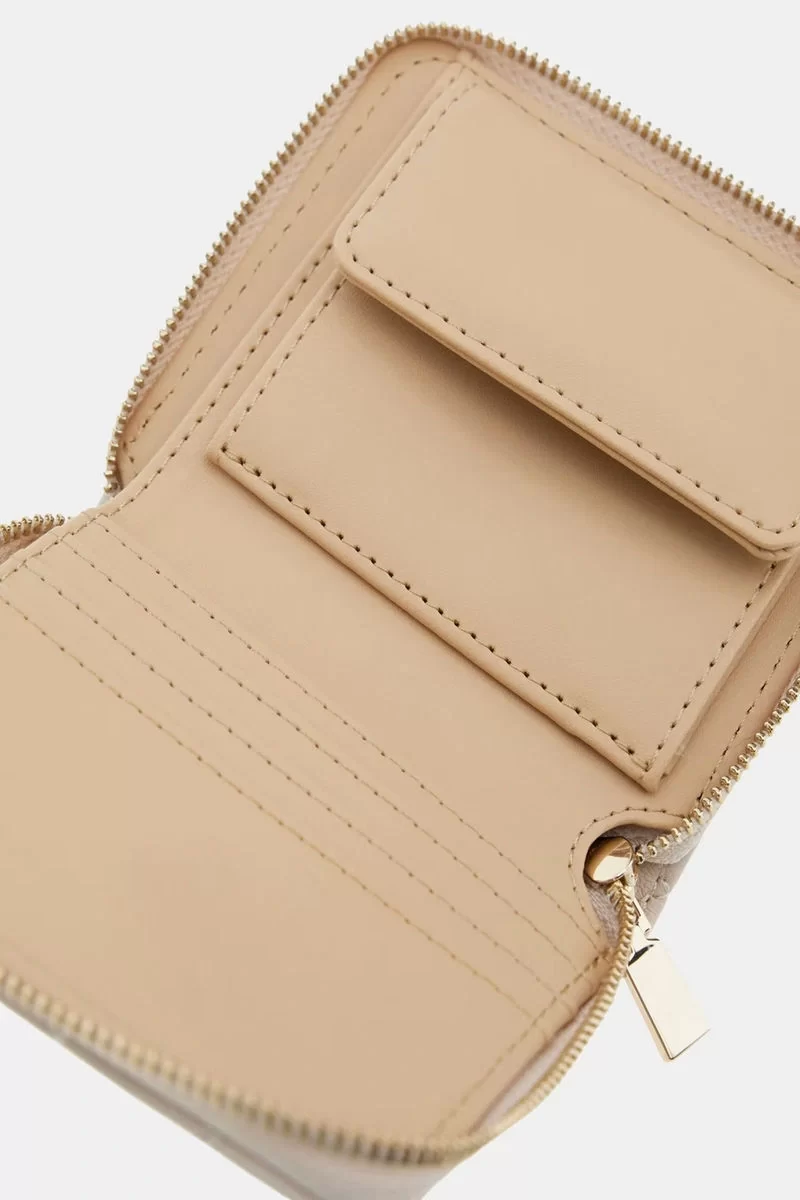 Guess Eco Rıanee Slg Small Zıp Aroud Kadın Krem Cüzdan SWQG9541137-STO