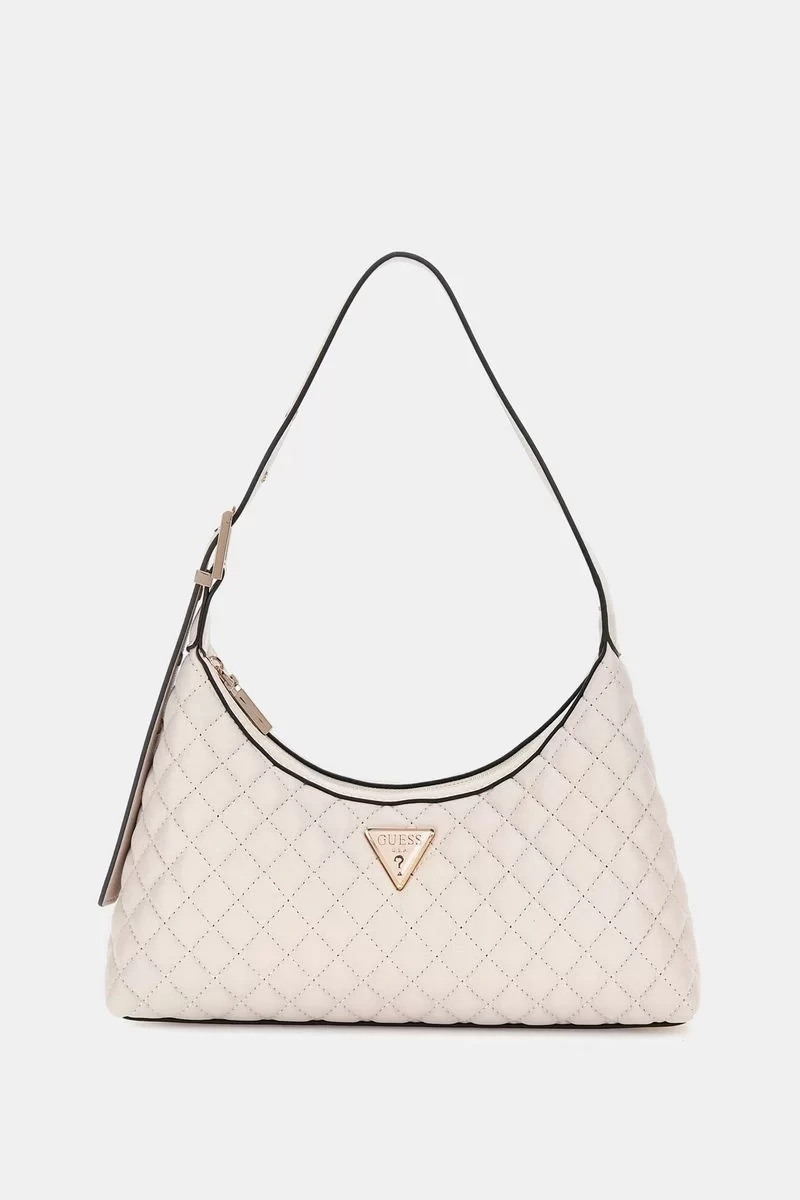 Guess Eco Rıanee Shoulder Bag Kadın Krem Omuz Çantası HWEQG954117-STO