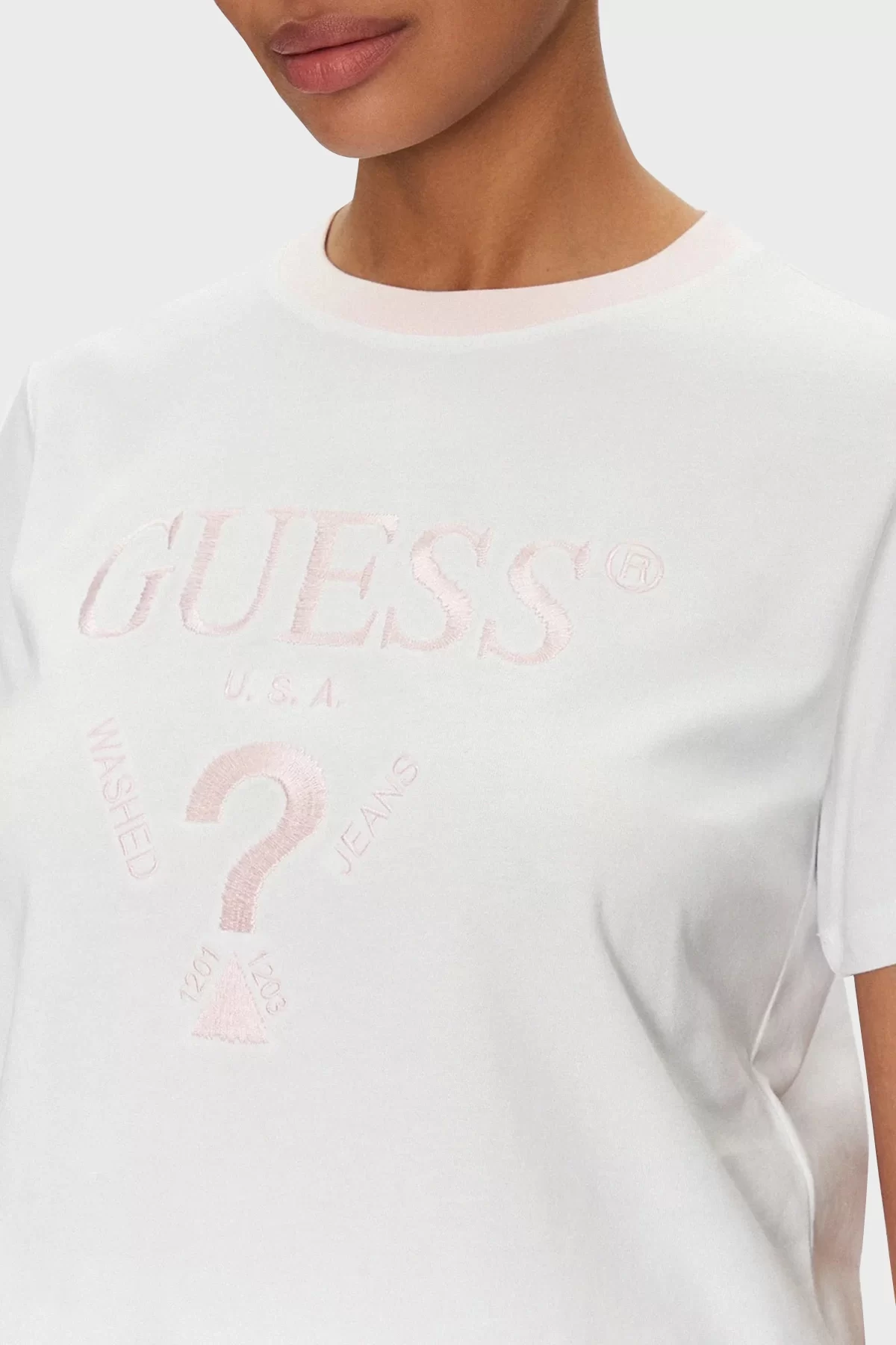 Guess Fılanta Crop Tee Kadın Beyaz T-Shirt V5GI18I3Z14-G011