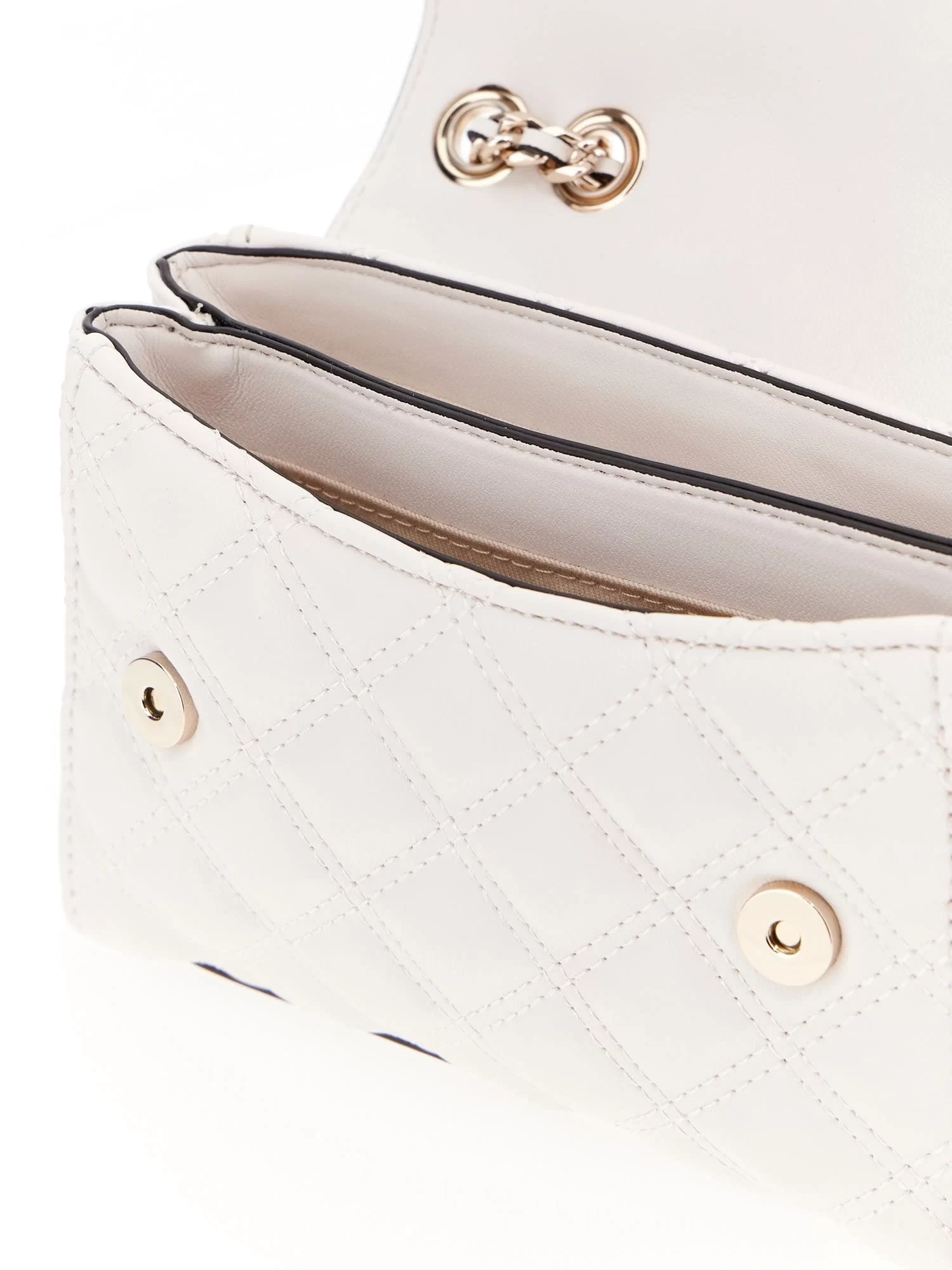 Guess Gıully Mını 2 Comp Cnvrtbl Flp Kadın Beyaz Mini Çanta HWQG8748740-OFF