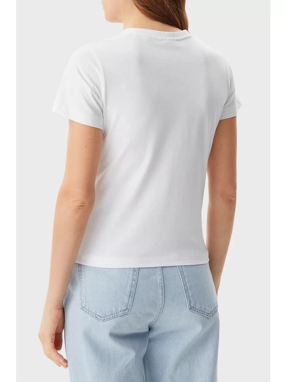 Guess Kamelıe Cn T-Shırt Kadın Beyaz T-Shirt V5GI15J1314-G011