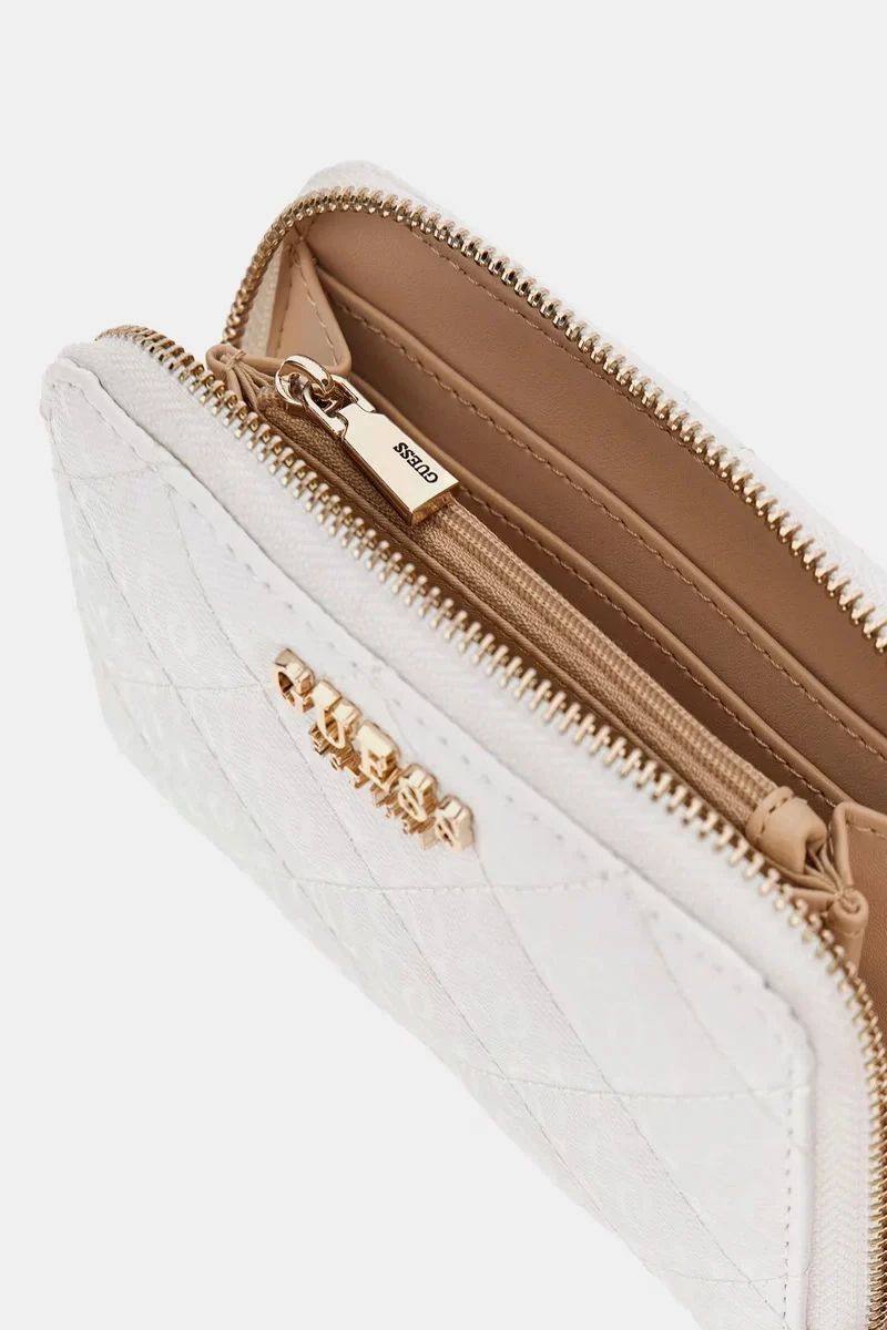 Guess Laurel Slg Medıum Zıp Around Kadın Beyaz Cüzdan SWGG8500140-WHI