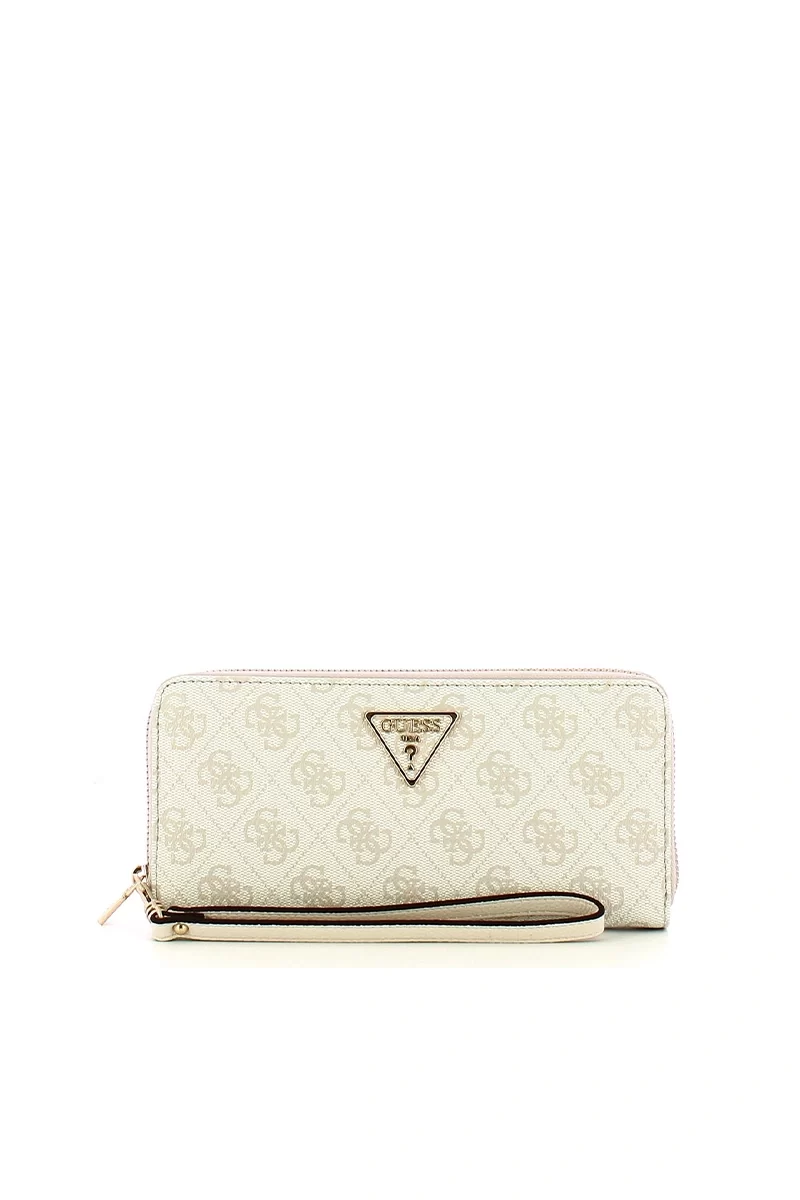 Guess Kadın Bej Laurel Büyük Fermuarlı Cüzdan