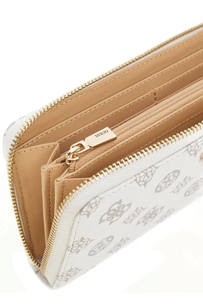 Guess Laurel Slg Large Zıp Around Kadın Beyaz Cüzdan SWPG8500146-WLO
