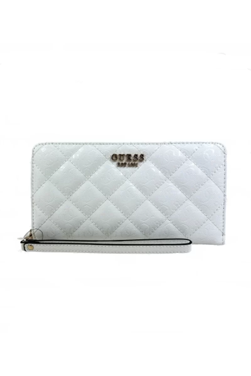 Guess Laurel Slg Cheque Organızer Kadın Beyaz Cüzdan SWGG8500163-WHI