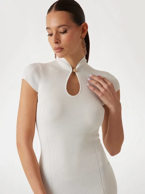 Guess Es Ss Malıa Swtr Dress Kadın Beyaz Elbise W5GK46Z3L10-G012