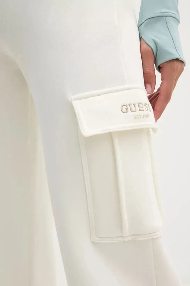 Guess Mıdge Cargo Jogger Kadın Beyaz Eşofman Altı V4BB04KCHX0-G042