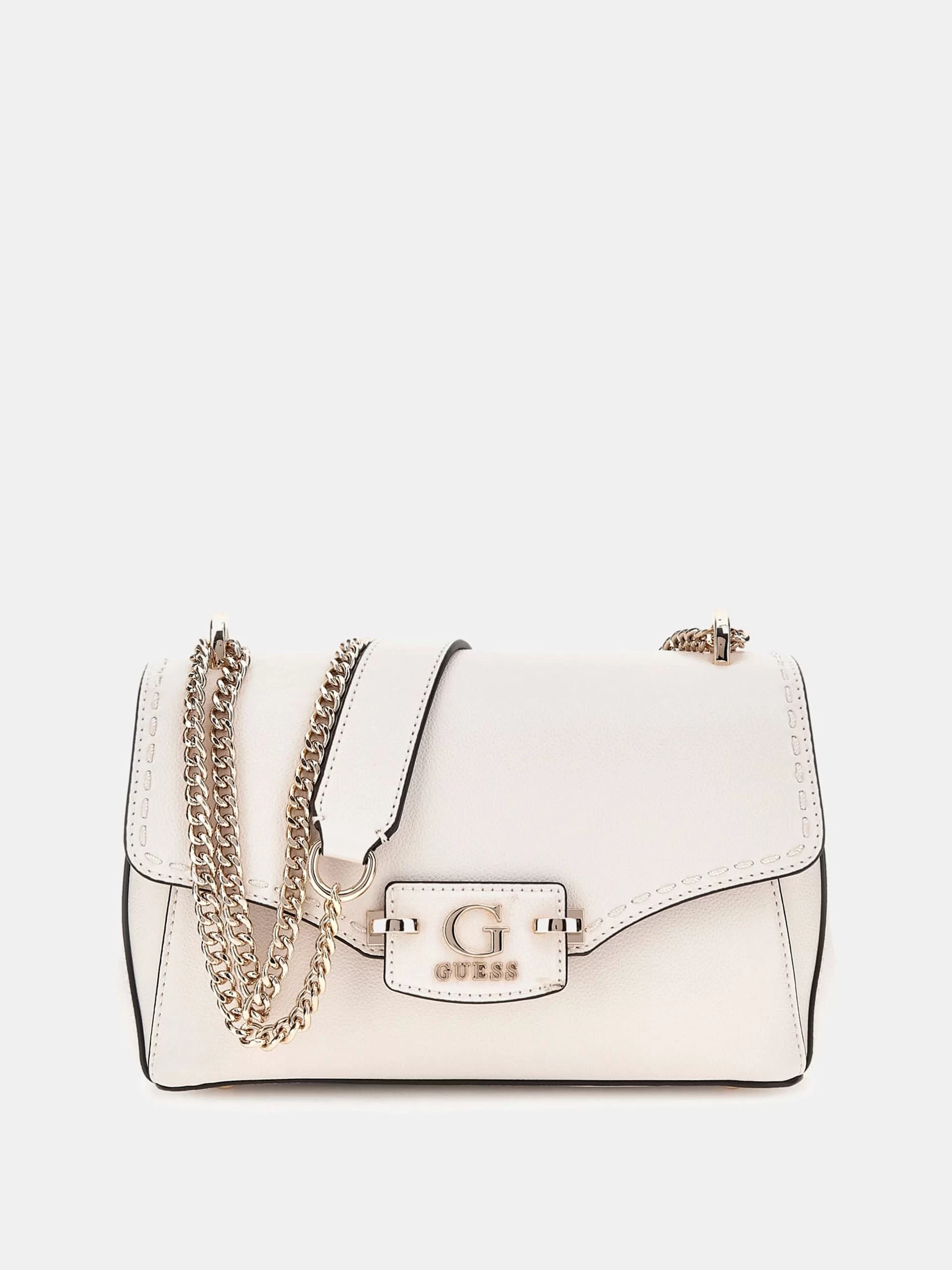 Guess Nastra Convertıble Xbody Flap Kadın Beyaz Çapraz Çanta HWBG9637210-OFF