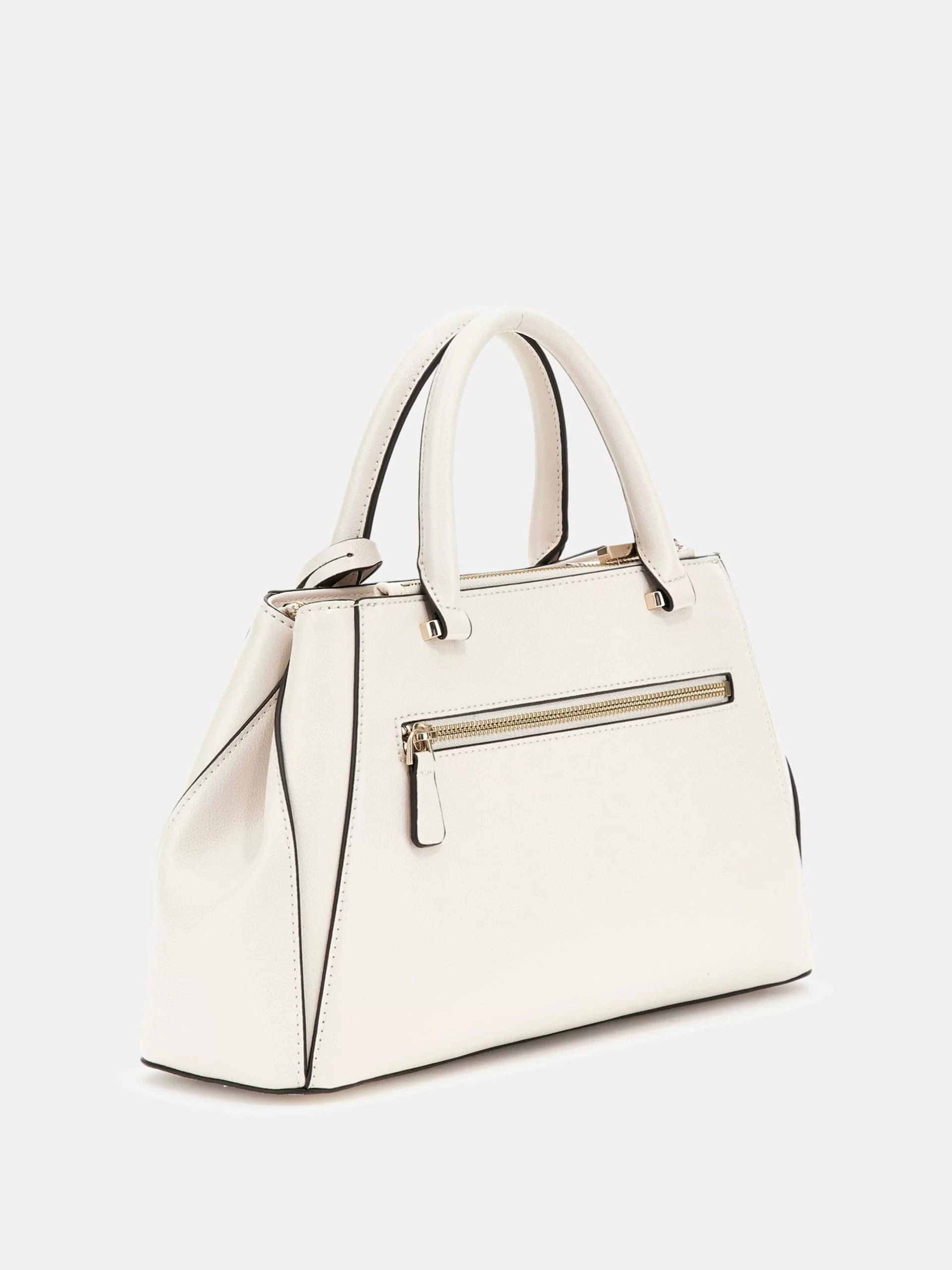Guess Nastra Socıety Satchel Kadın Beyaz El Çantası HWBG9637060-OFF