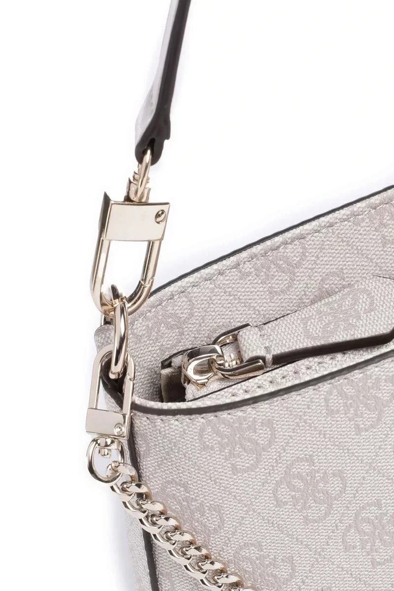 Guess Noelle Mını Top Zıp Shoulder Kadın Krem Omuz Çantası HWBD7879720-DVL