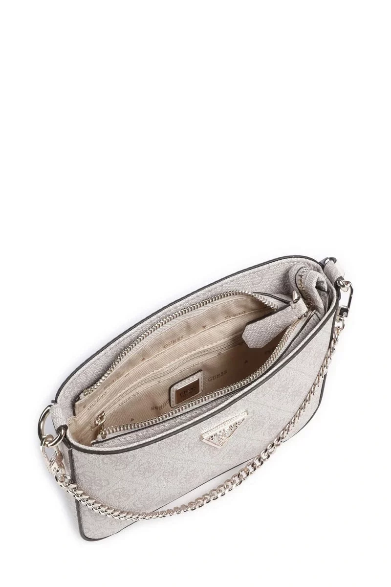 Guess Noelle Mını Top Zıp Shoulder Kadın Krem Omuz Çantası HWBD7879720-DVL