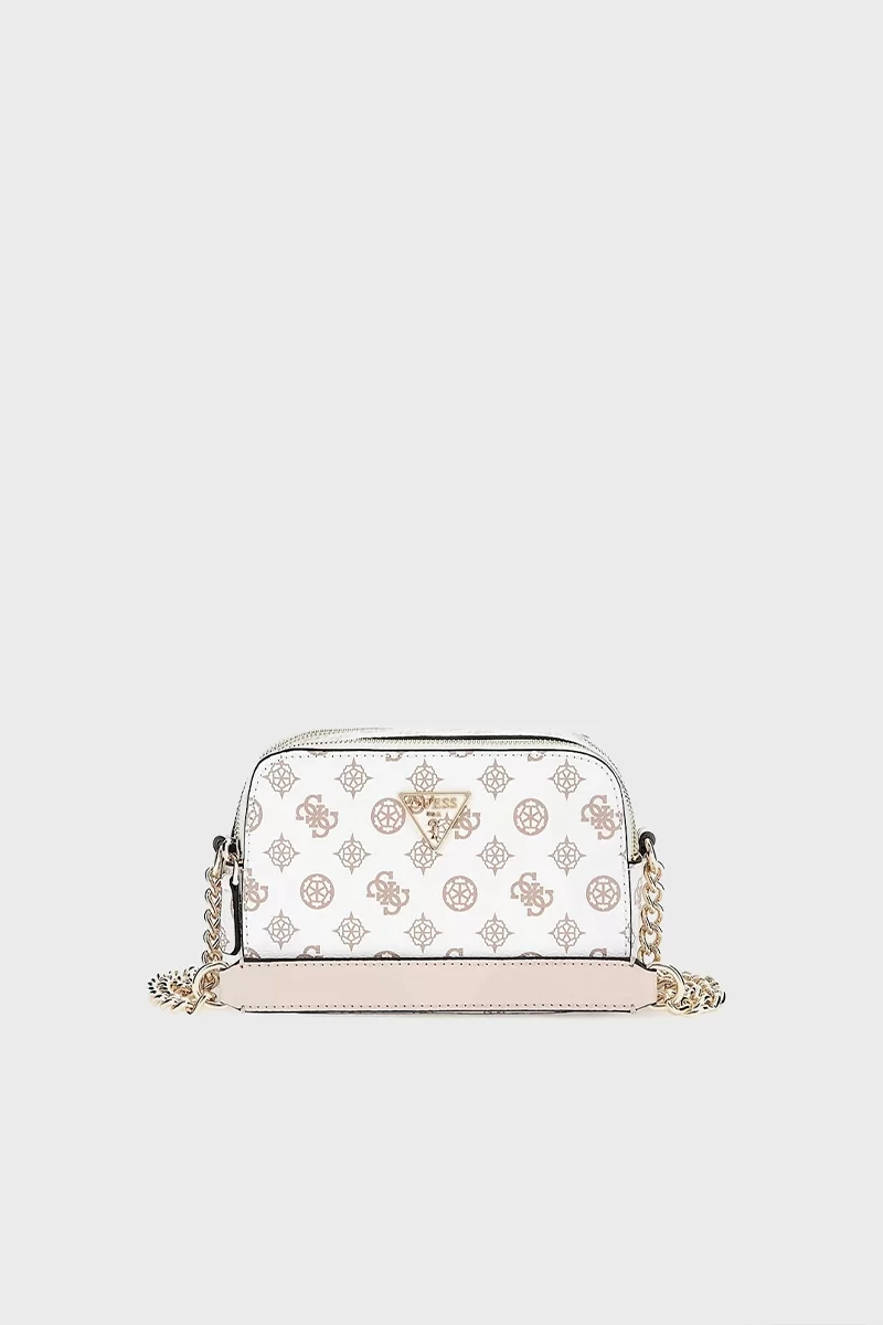 Guess Noelle Crossbody Camera Kadın Beyaz Çapraz Çanta HWPG7879140-WLO