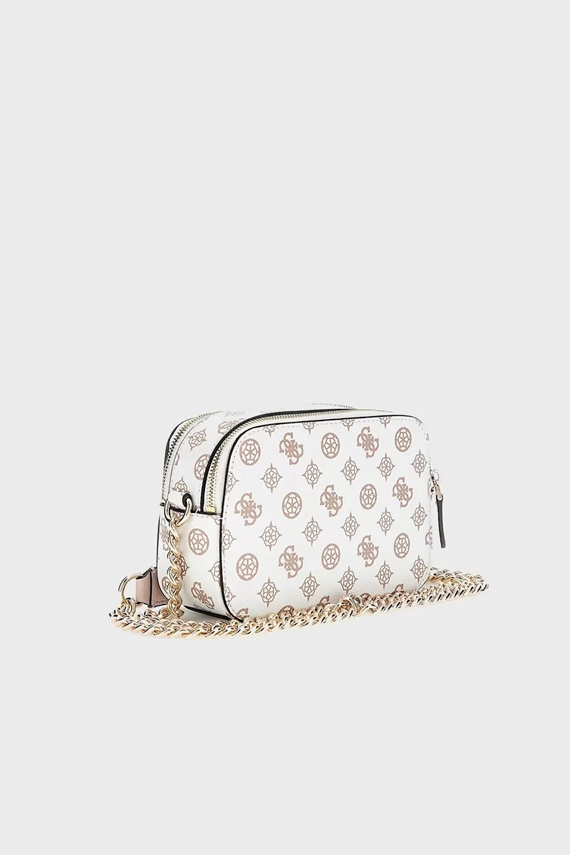 Guess Noelle Crossbody Camera Kadın Beyaz Çapraz Çanta HWPG7879140-WLO