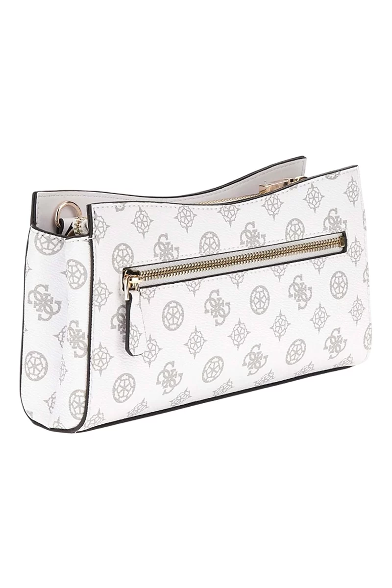 Guess Dorys Top Zıp Crossbody Kadın Beyaz Mini Çanta HWPG9521120-WLO